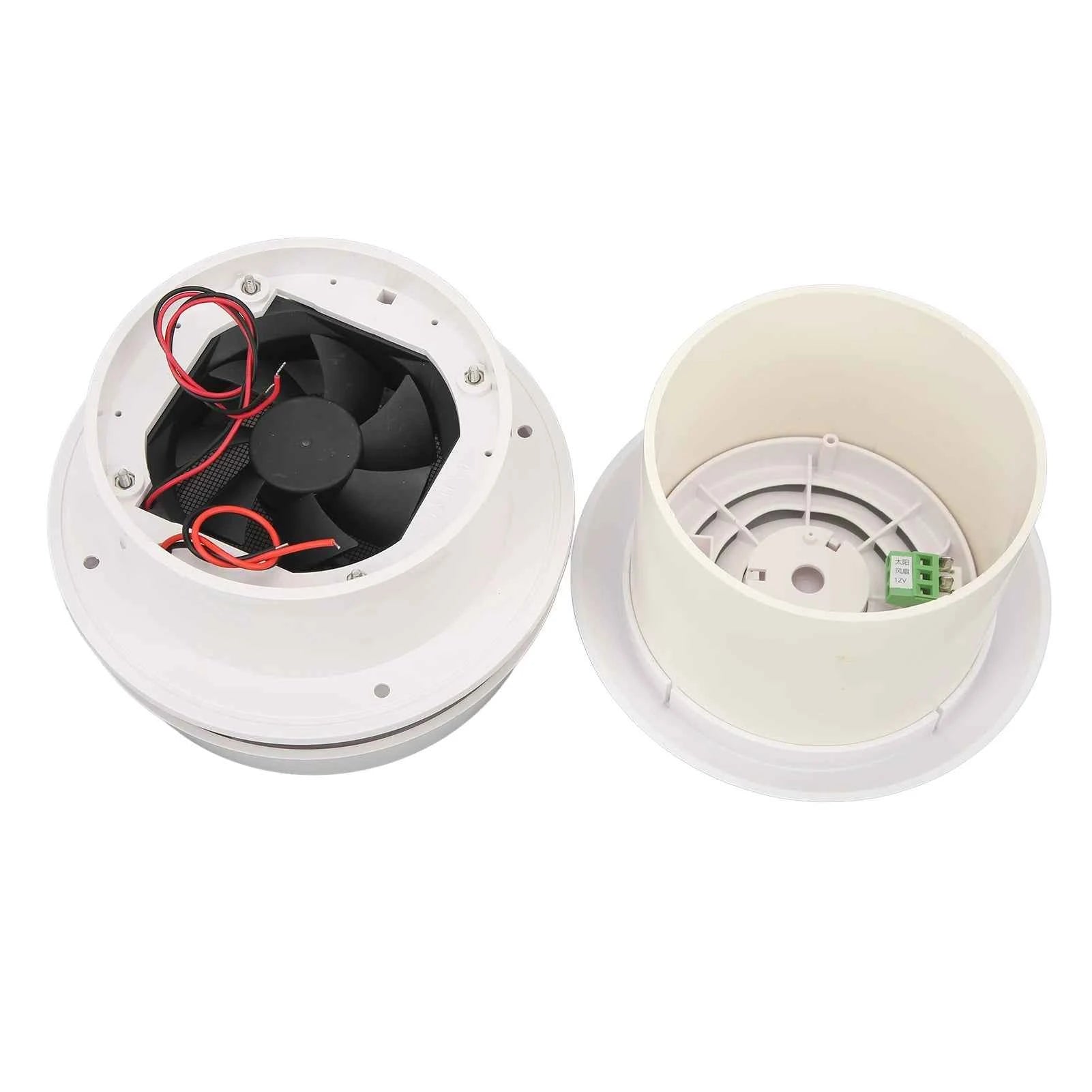 DC12V RV Roof Exhaust Fan Noiseless Solar Powered Vent for Campers  Ships Yachts RV Roof Vent Fan Solar Roof Exhaust Fan