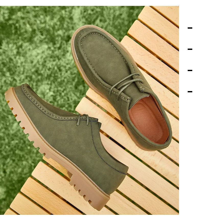 New 2025 Spring Autumn Outdoor Men's Walking Shoes Men Durable Sole Casual Loafers Male Fashion Cow Leather Footwear