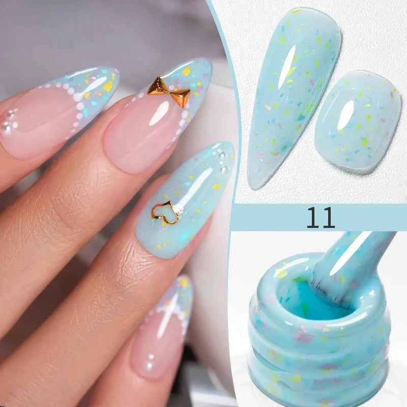 BrandName Chrome Mirror Effect Gel Polish - 5ml Golden Silvery Metallic Liner for Stunning French Nail Art