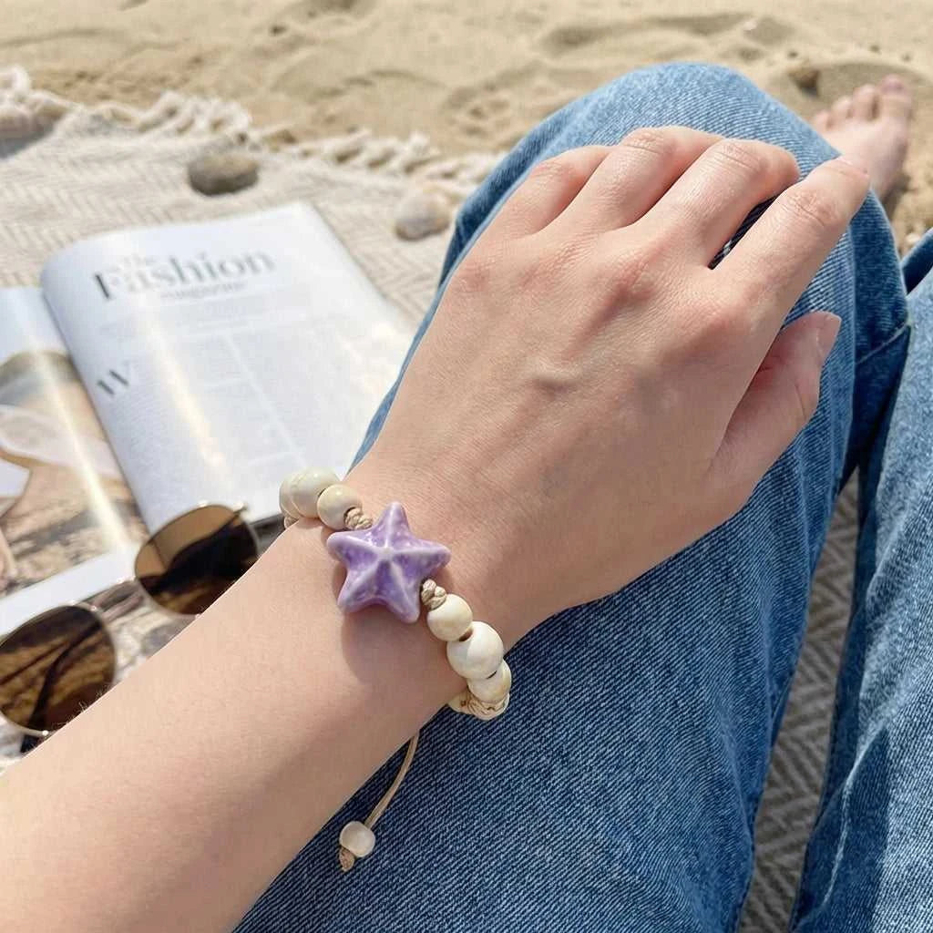 Bohemia Cute Ceramic Starfish Beads Bracelet For Women Handmade Braided Rope Beaded Bracelets Summer Beach Party Charm Jewelry The jack market .AU The jack market .AU Jewellery & Chains $ 46 200001034:361188#BR26Y0107-3
