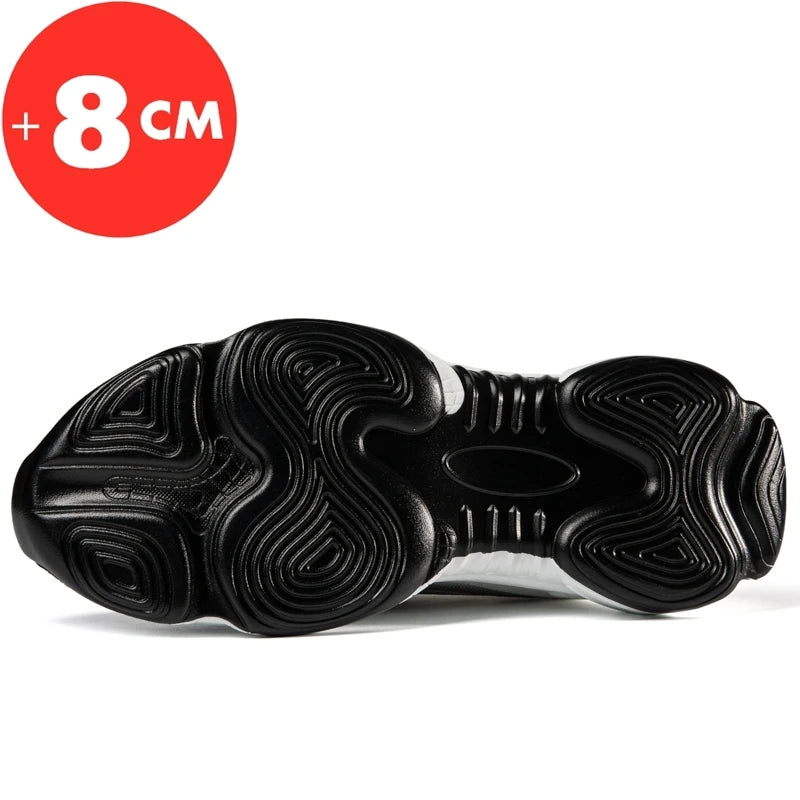 Men Elevator Shoes Fashion Outdoor Casual Sneakers Height Increase Shoes for Men Height Increase Insole 8CM Lift Platform Shoes