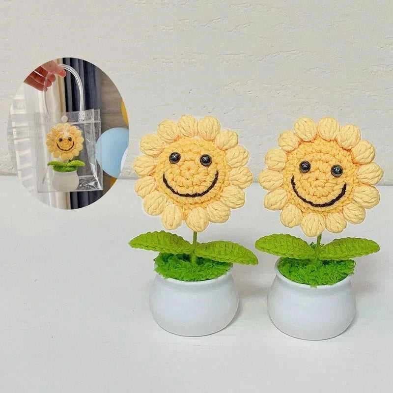 Sunflower Crochet Flower Artificial Hand Woven Flowers Finished Girasol Crochet Plants Wedding Guest Gifts Desktop Decoration The jack market .AU The jack market .AU $ 23 14:200013901#S27