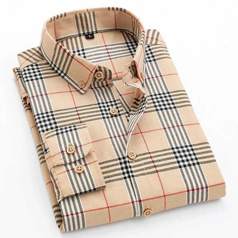 2023 Spring and Autumn New Classic Fashion Trend Plaid Shirt Men's Casual Comfortable Breathable Large Size Long-Sleeved Shirt The jack market .AU The jack market .AU Men Fashion $ 46 14:173#777;5:100014065#XL 175CM 65-73KG
