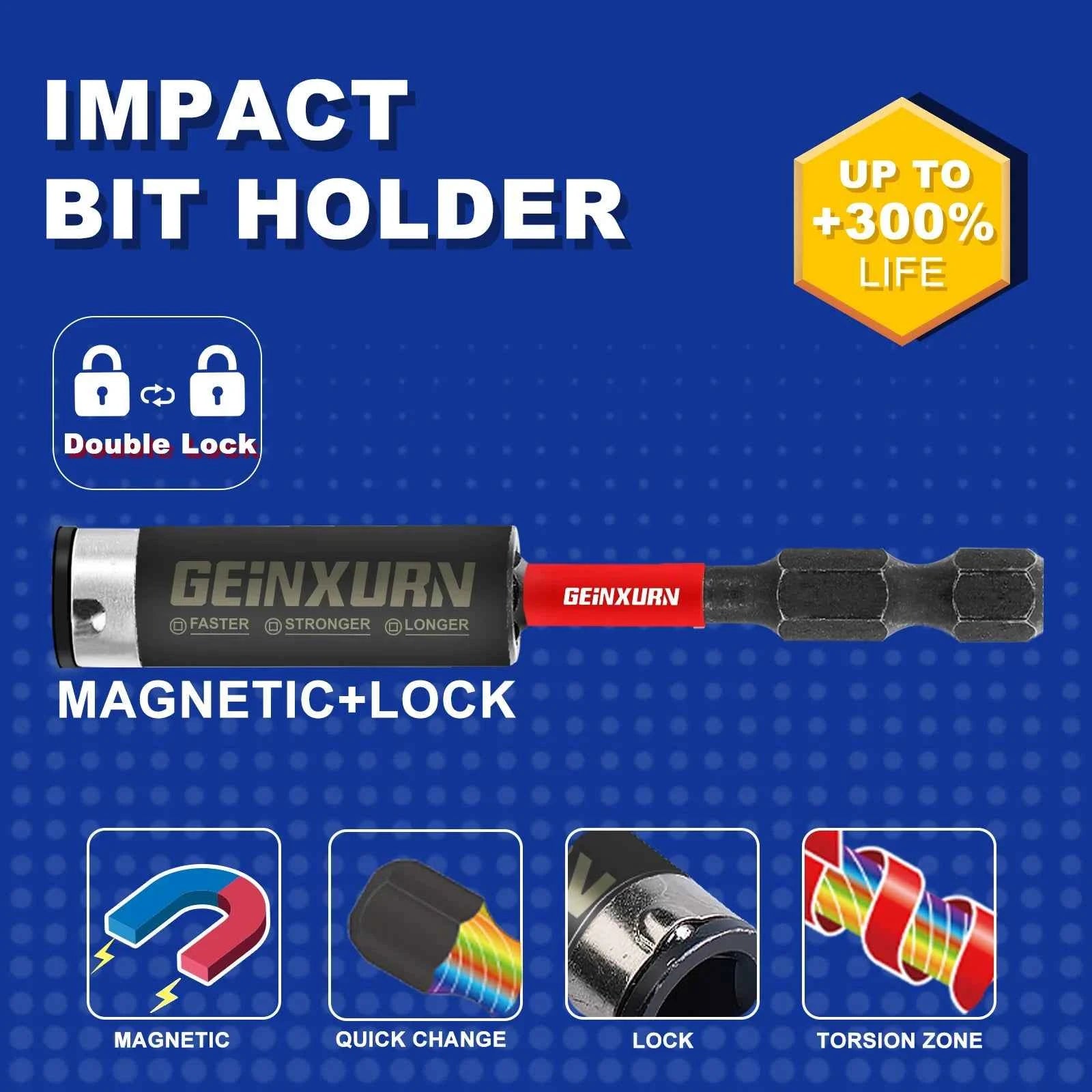 Geinxurn Magnetic Power Bit Set - 2" Impact Tough S2 Alloy Steel Torx Bits for Ultimate Security and Precision