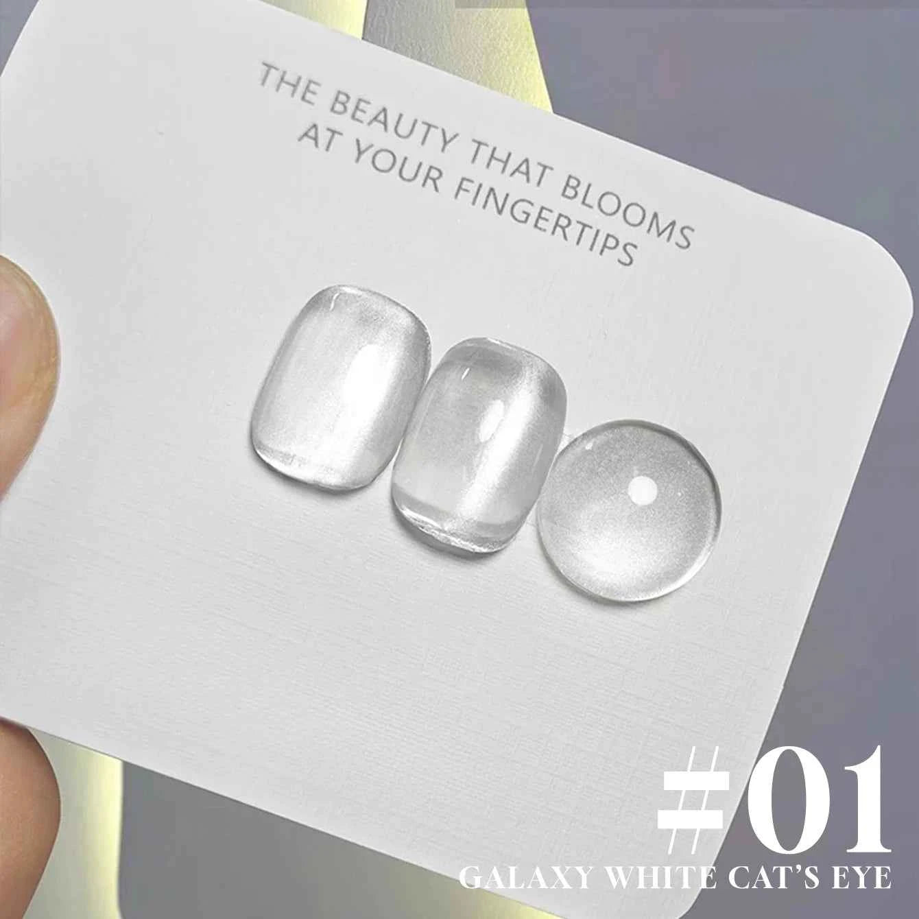 10ML 1-8pcs 2026 New Style Clear Universal White Glass Beads Cat Eye Magnet Gel Nail Polish Suitable For Toe Nails White Nails