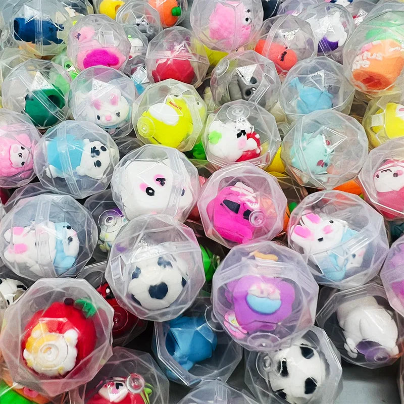 Transparent Twisted Egg for Mini Claw Machine Toys Accessories Cute Animal Plush Dolls Doll Kids Arcade Crane Machine Gift 32mm