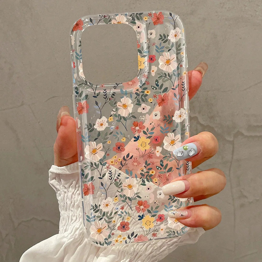 Case For iPhone 17 16 15 14 Pro Max 13 12 11 Colorful Floral Pattern Soft Phone Cover For iPhone XS XR X 7 8 Plus 16e 17Air Case