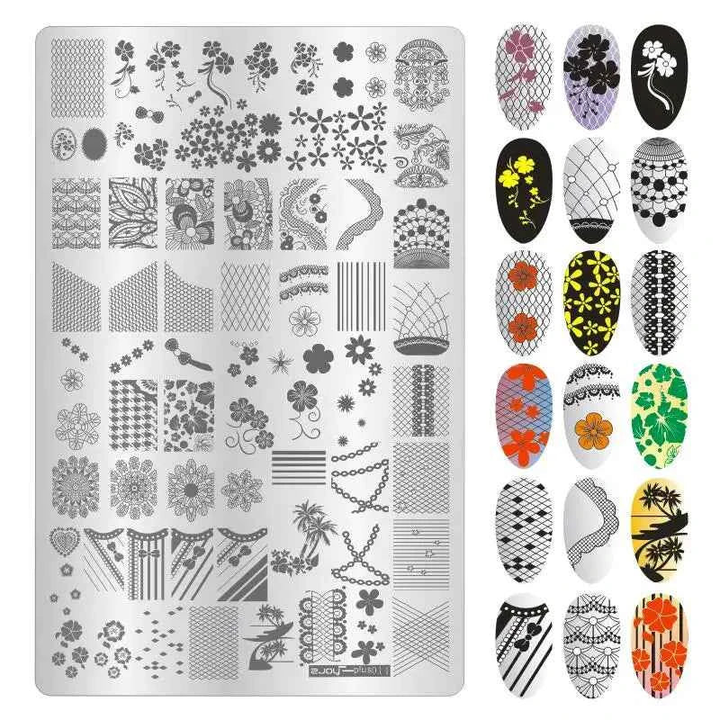 Maple Leaf Nail Stamping Plates - Stunning Autumn & Winter Leaf Designs for Unique Manicures