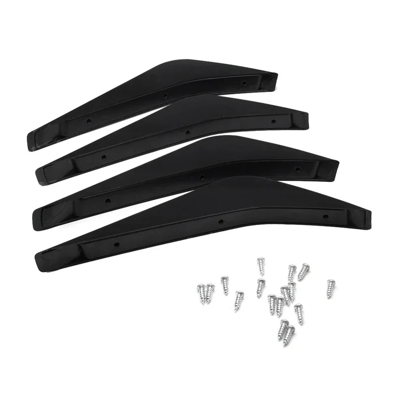 For 2014-2019 Chevrolet Corvette C7 Universal 4pcs Car Rear Bumper Lip Diffuser Shunt Fin Body Spoiler Canard Car Exterior Parts