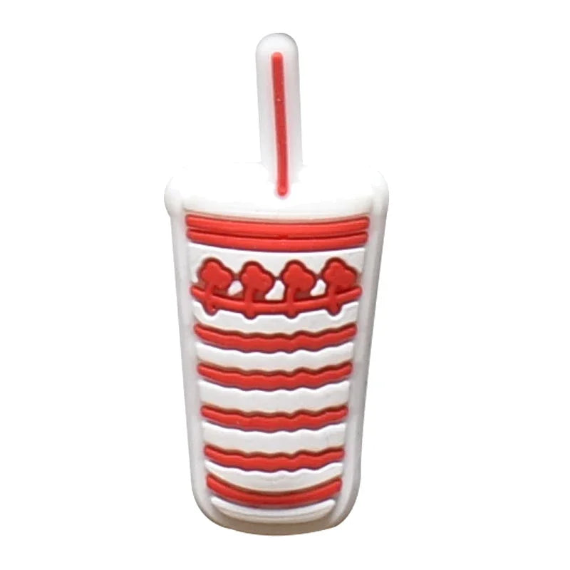 Real Kind Burger Fries Shoe Charms for Crocs Accessories Sandals Kids Clogs Pins Badges Men Jeans Women Decorations Buckle Shoes