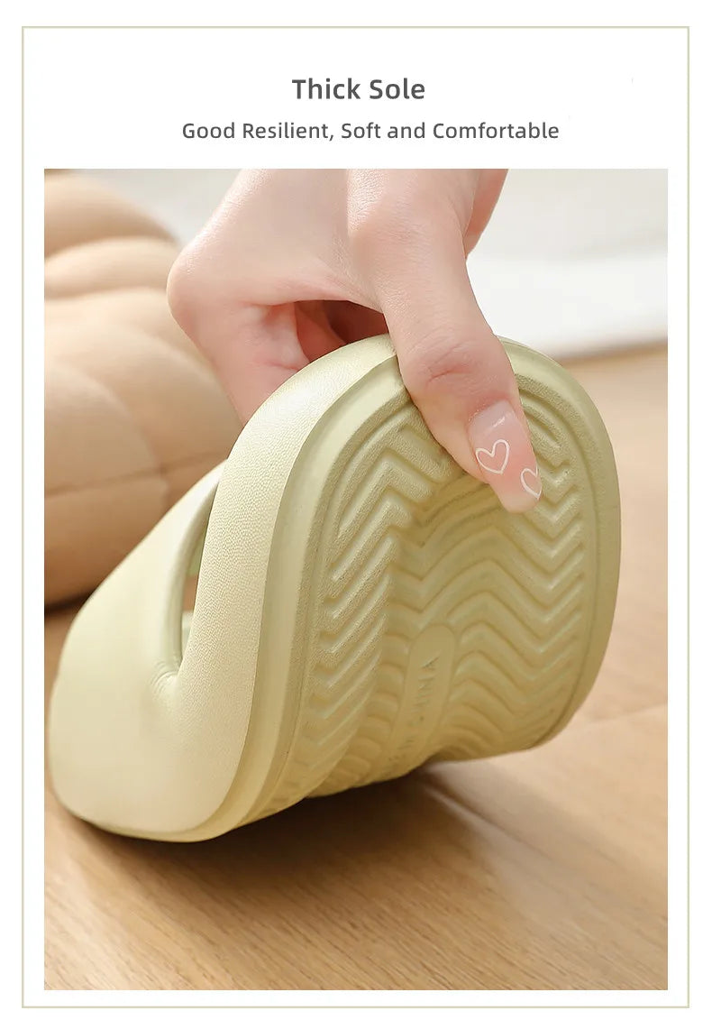 New Soft EVA Slippers Couples Home Slipper Outdoor Beach Summer Sandals Bath Men Flip Flops Non-Slip Women Thick Sole Shoes