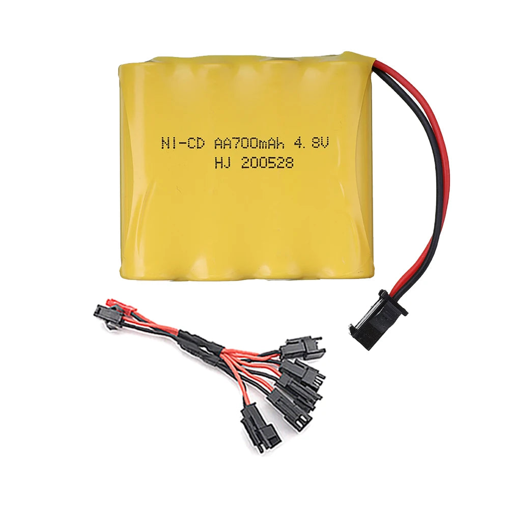 ( SM Plug ) 4.8v Ni-CD Battery / 4.8v charger For Rc toys Cars Tanks Robots Boats Guns AA 700mah 4.8v Rechargeable Battery Pack