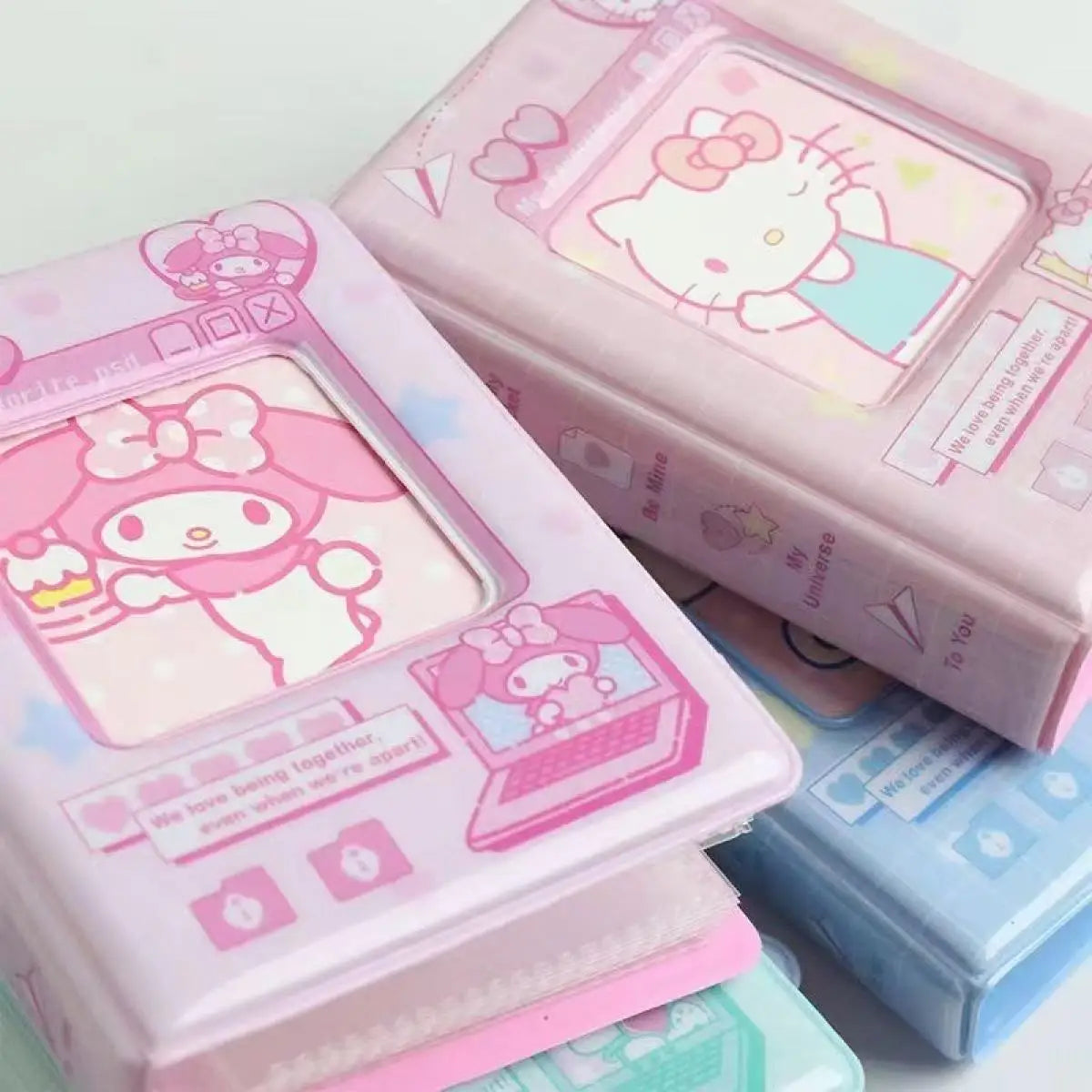 Hello Kitty Refillable Photo Album Cute Cartoon Design for Kpop Star Cards Collection Kawaii Memory Book with PVC Sleeves Gift