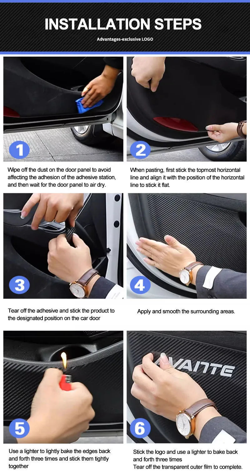 Car Door Anti-Dirty Anti-Collision Pad Protection Stickers Accessories For Chevrolet Cavalier 2016 2017 2018 2019 2020 2021 2022