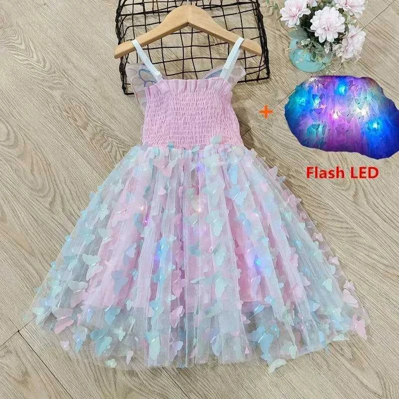 Girls Summer Elegant Dress With Large 3D Butterfly Wings Gauze Princess Dress Bow Kids Sleeveless Birthday Party Evening Dresses The jack market .AU The jack market .AU Mum & Kids: Essential Products for Every Family $ 46 14:496#dress Led lights;200000463:200004192#8T