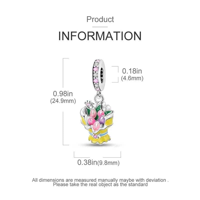 2025 Hot New Original Flower Pendant 925 Sterling Silver Rose charm Fit bracelet diy For Women Elegant bead Daily Wear Fine gift The jack market .AU The jack market .AU Jewellery & Chains $ 50 200000226:200013901#NBB0022-18
