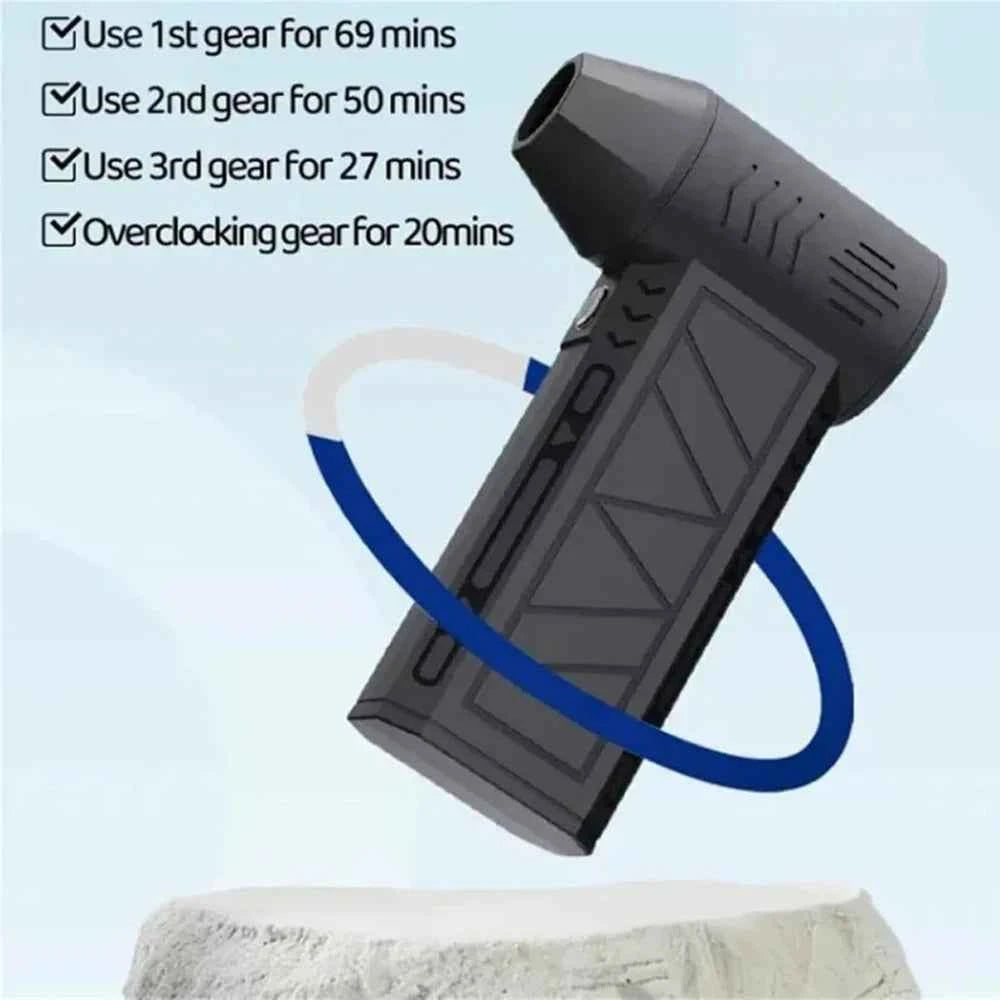 130000RPM Turbofan Powerful Snow Blower 52M/S Jet Fan 6000Mah Brushless Motor Handheld Duct Portable Type-C Charging
