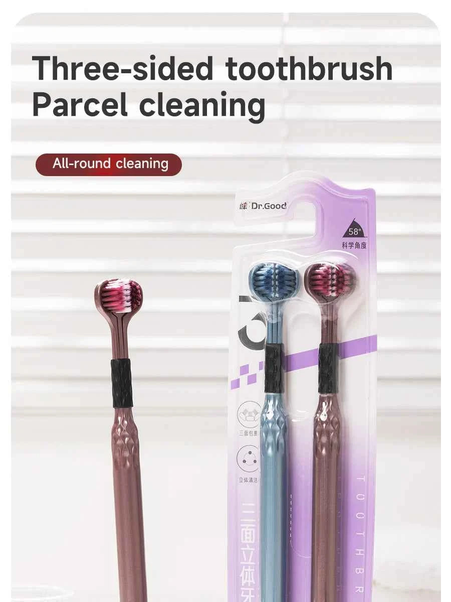 BrightSmile 3D U-Shaped Soft Toothbrush for Ultimate 3-Sided Oral Care for Adults and Couples