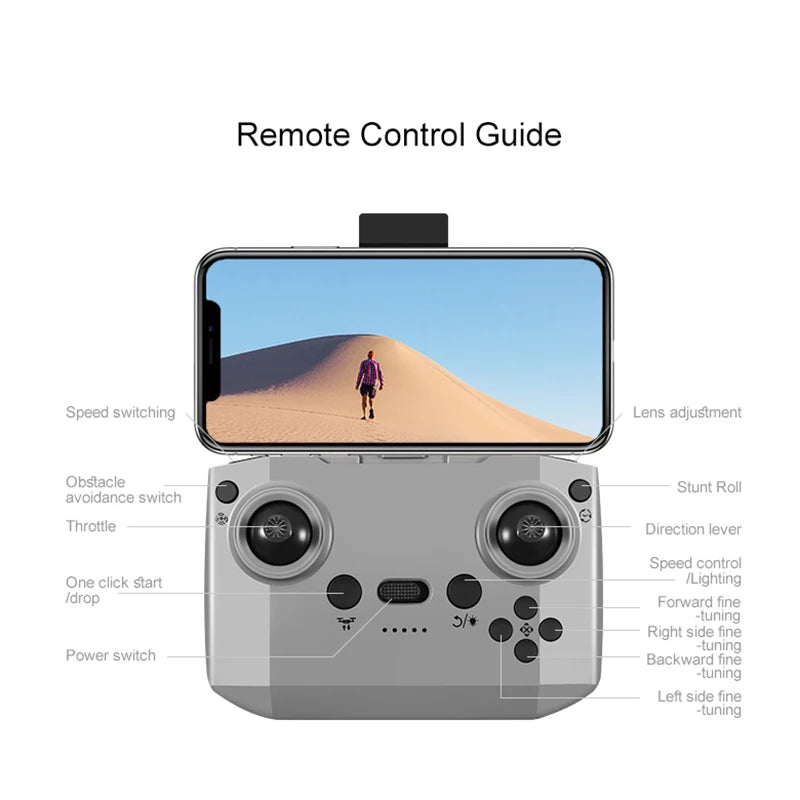 New D16 Mini Drone 8K HD Dual Camera GPS Positioning Profesional 180° Electric Adjustable Obstacle Avoidance Bushless UAV 2026