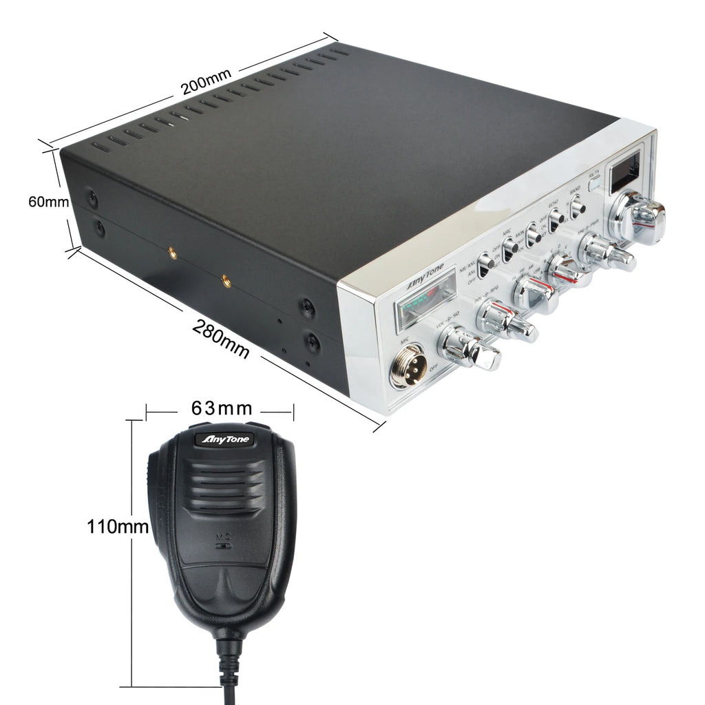 Anytone ARES II 10M SSB Walkie Talkie - 40W AM/FM/USB/LSB - Powerful CB Radio for Clear Communication