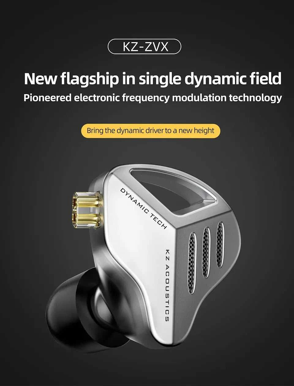 KZ ZVX Earphones Dynamic HIFI Bass Earbuds In Ear Monitor Headphones Sport Noise Cancelling Headset The jack market .AU The jack market .AU Accessories Electronics $ 63 14:173#ZVX Black MIC