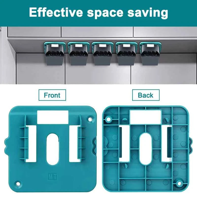 Dewalt/Makita/Milwaukee Battery Storage Rack - 5/10 Pack Wall Mount Bracket for 14.4V & 18V Li-ion Batteries