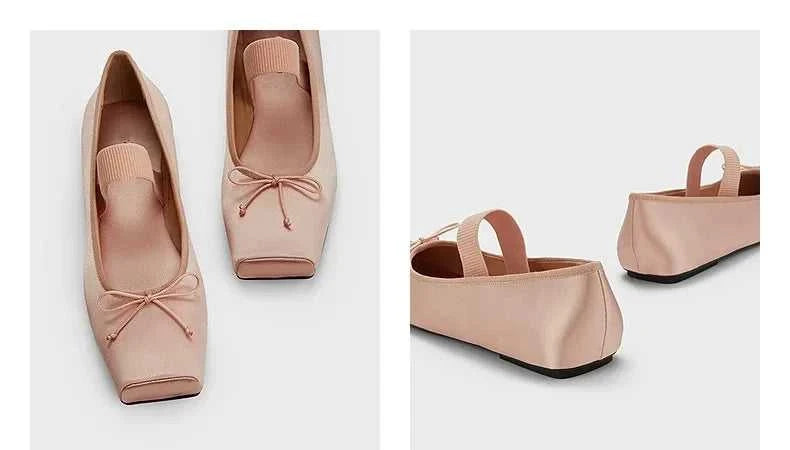 sweet pink silk flat shoes woman square toe bowtie ballet flats silver leather mary janes shoes elastic band moccasions women The jack market .AU The jack market .AU Step Up Your Style: Trendy Shoes for Every Occasion! $ 79 14:771#silver;200000124:200000333