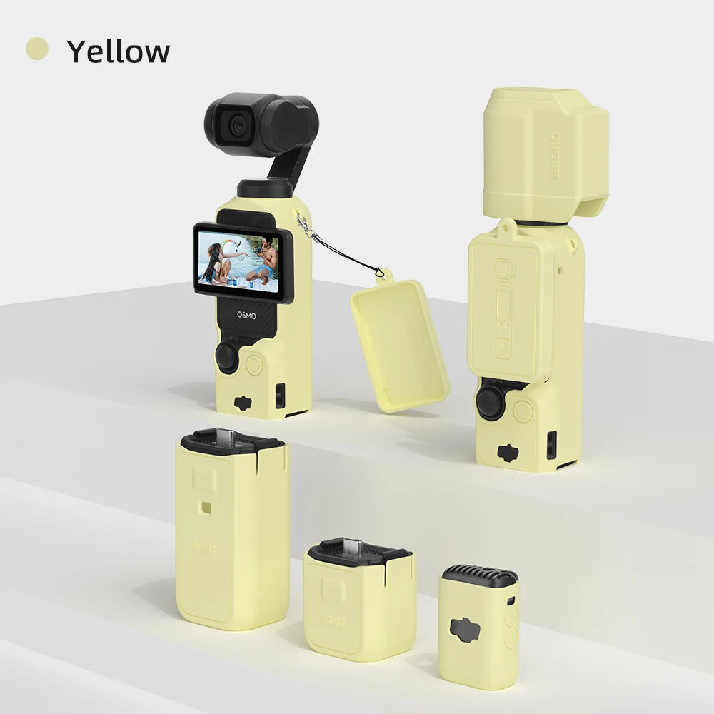 Silicone Cover Protective Case Camera Lens Protector Scratch-Resistant Lens Cover For DJI OSMO Pocket 3 Camera Shell Accessories