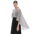 Women Chiffon Capes Shawl Ladies Evening Wedding Party Capes Shrug Ladies Bridal Lightweight Long Shawl and Wraps Dress Cover Up