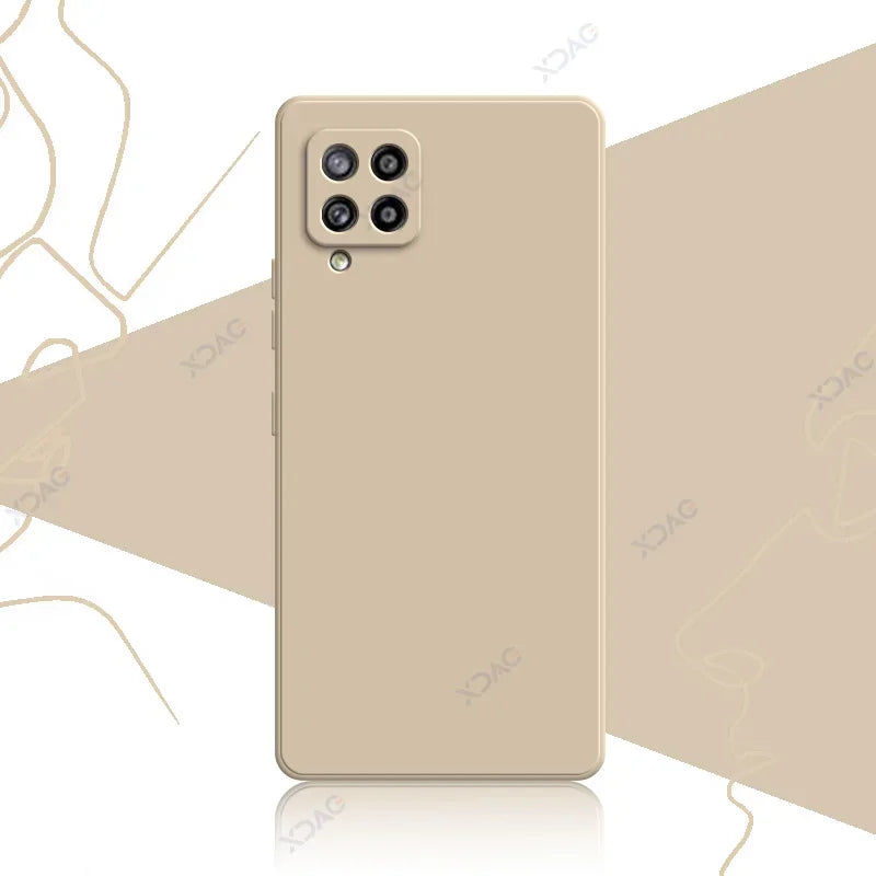 Samsung Luxury Soft Square Liquid Silicone Case - Ultimate Protection for Galaxy A22 4G & A42 5G