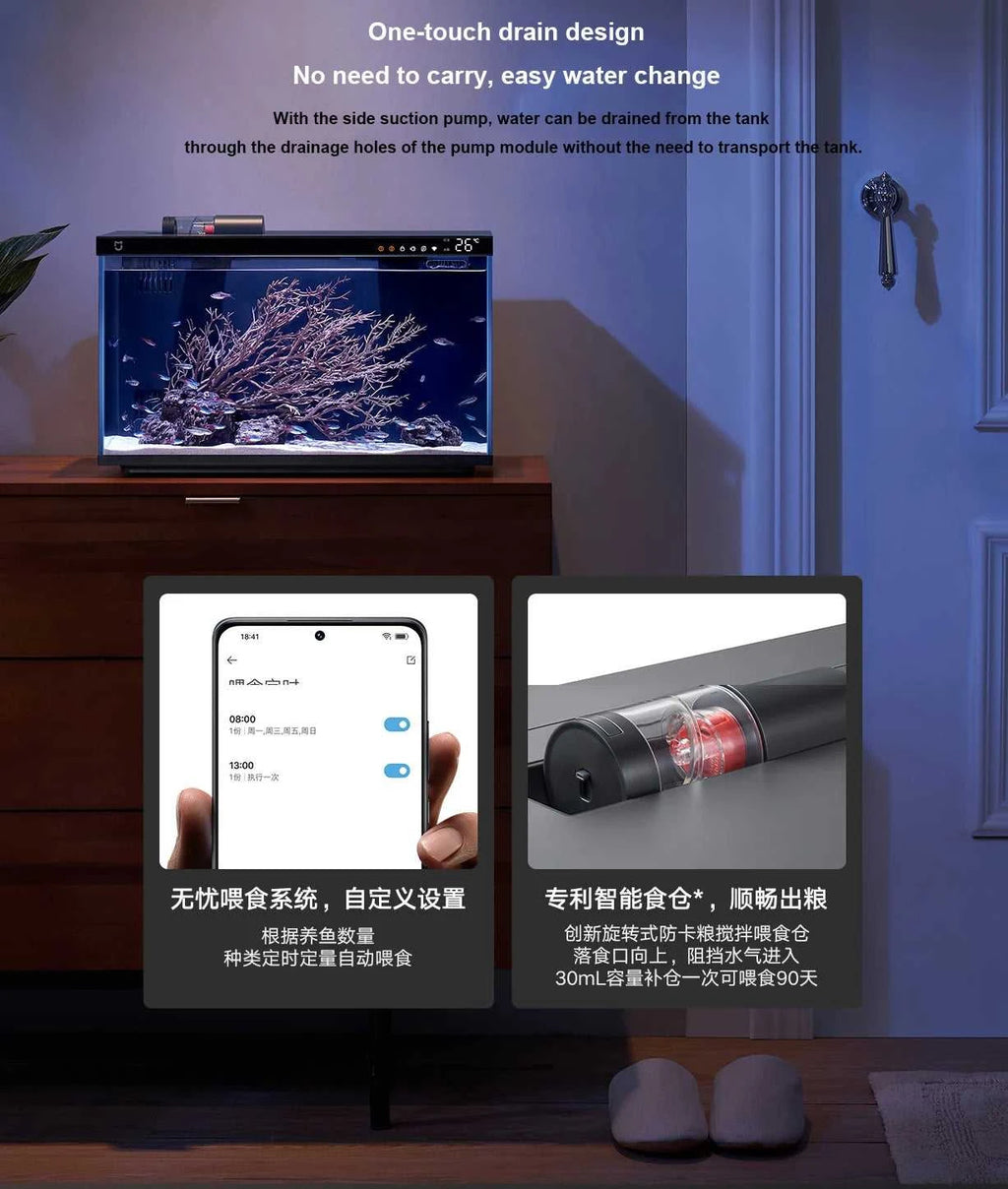 NEW MIJIA Smart Fish Tank MYG100 Work With Mijia APP Mobile Controlled Remote Feeding Smart Lighting System Light Aquarium20L The jack market .AU The jack market .AU Home $ 131 14:366#Add UK Adapter