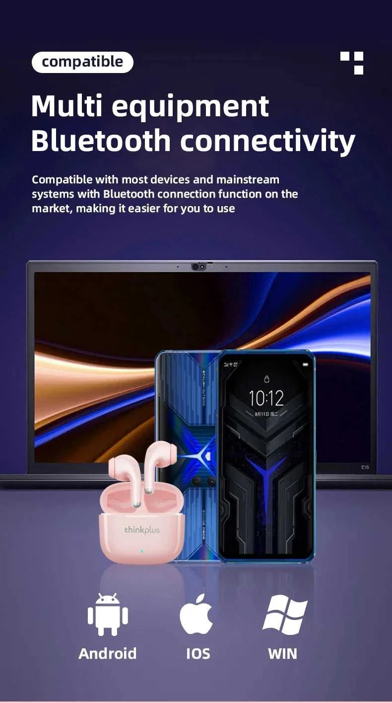 Lenovo LP40 Pro Wireless Bluetooth Earphones Long Battery Life Fashion Music Headphones Low Latency HD Call Gaming Earbud Choice The jack market .AU The jack market .AU Accessories Electronics $ 65 14:29#Black