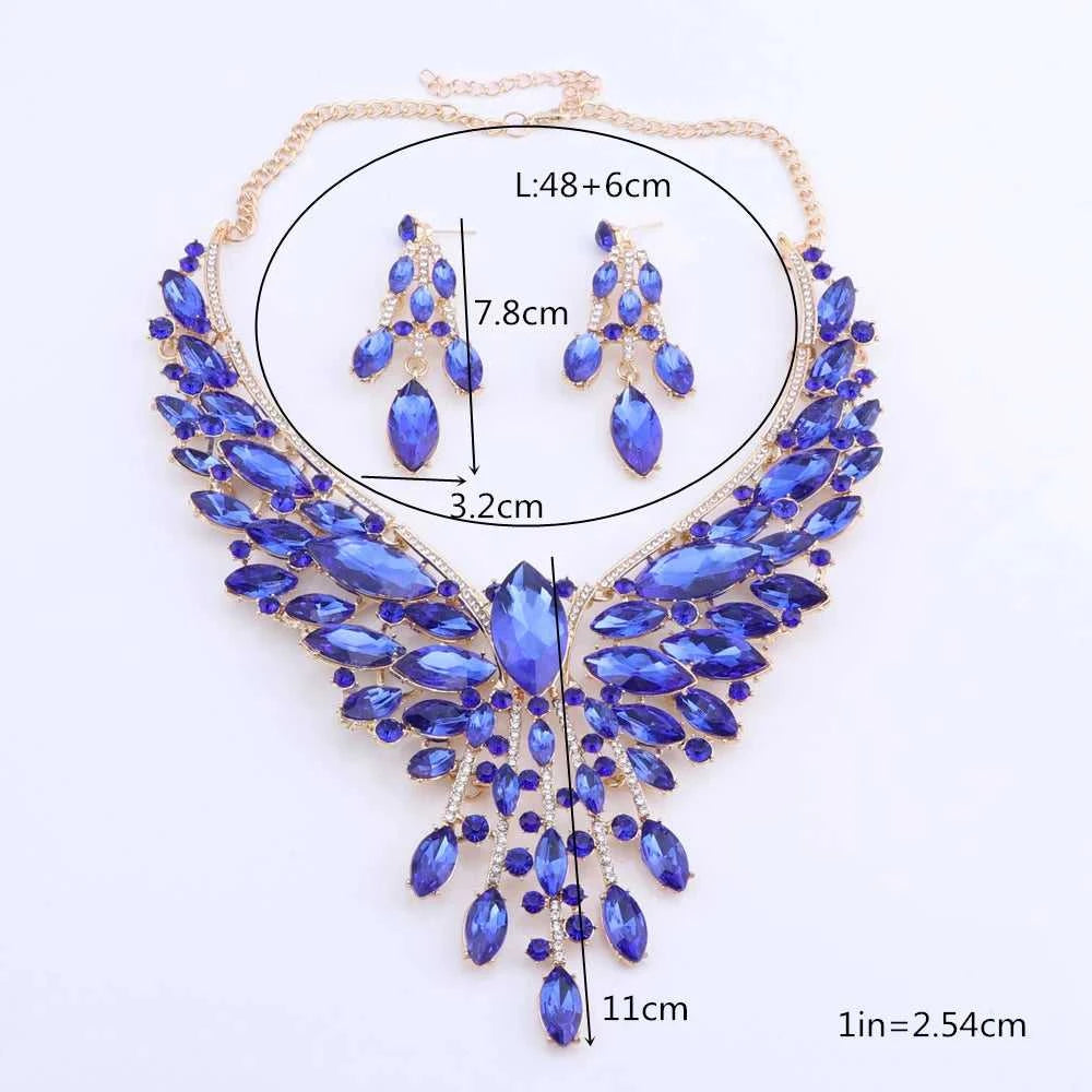 Crystal Bridal Jewelry Sets Wedding Party Costume Accessory Indian Necklace Earrings Set for Bride GorgeousJewellery Sets Women The jack market .AU The jack market .AU Jewellery & Chains $ 74 200001033:200003757#purple
