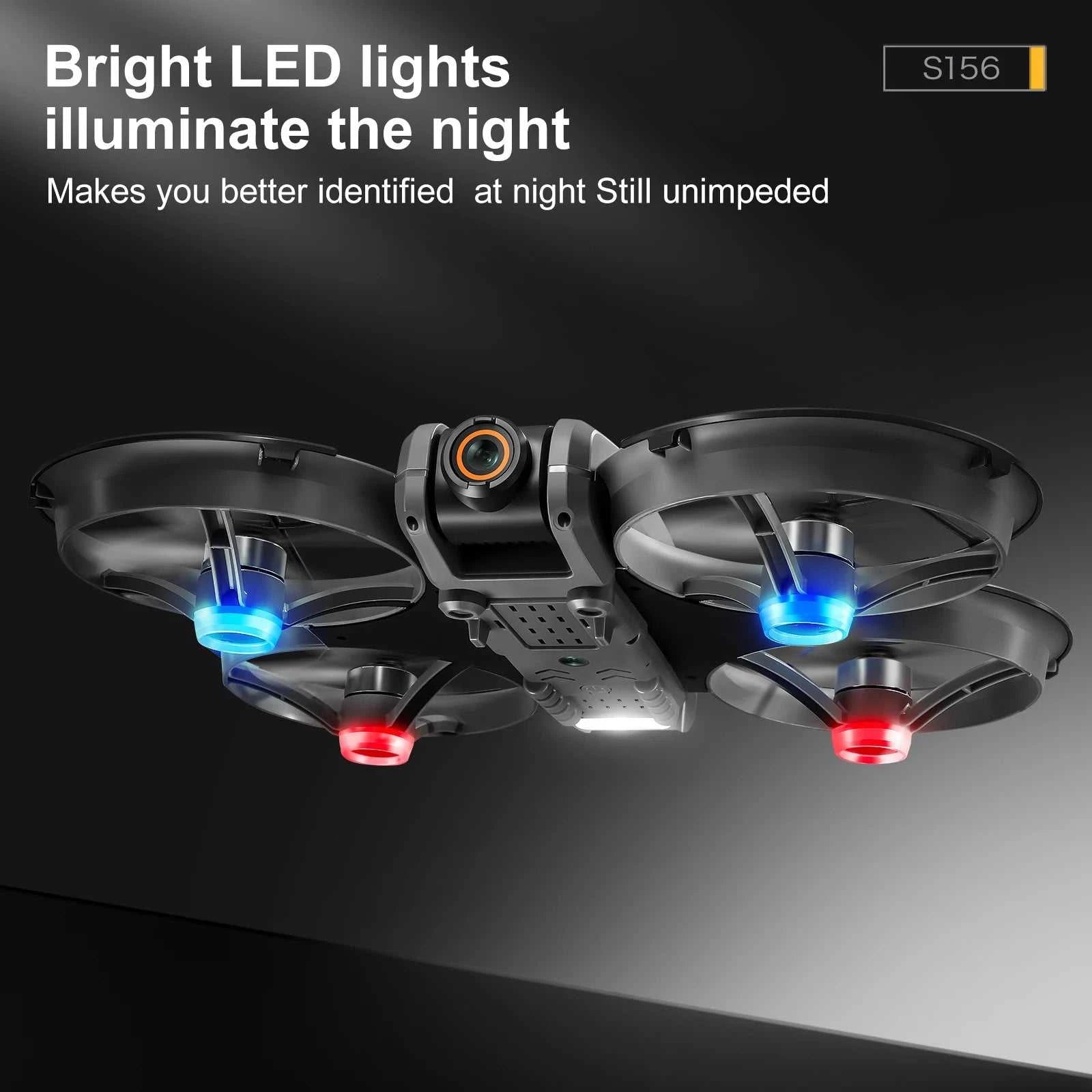 2025 New S156 Drone with Screen Brushless Optical Stream Positioning Quadcopter with Camera FPV Traverser Novice Toy Airplane The jack market .AU The jack market .AU $ 127 14:29#Black