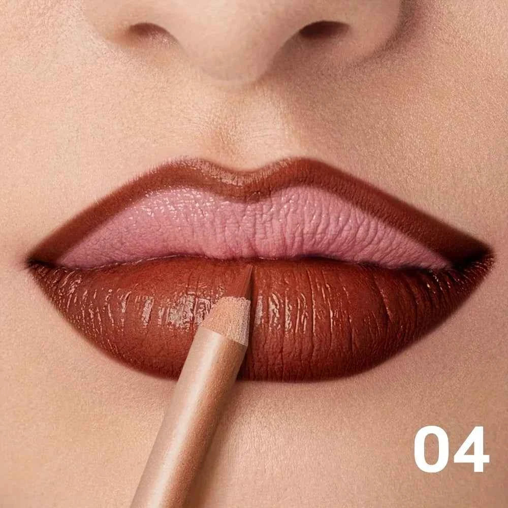 Waterproof Matte Lip Liner, Long Lasting High Pigment Lip Pencil, Smooth Precise Lip Contour for Women