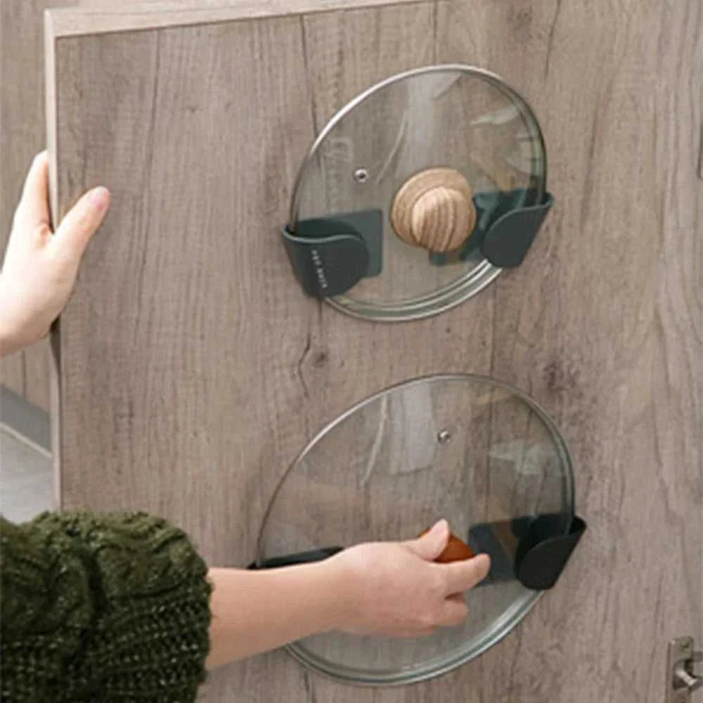 2pc/set Wall Mounted Pot Lid Holder Pot Cover Hang on The Wall for Kitchen Space Saving Kitchen Storage Shelf The jack market .AU The jack market .AU Home $ 47 14:193