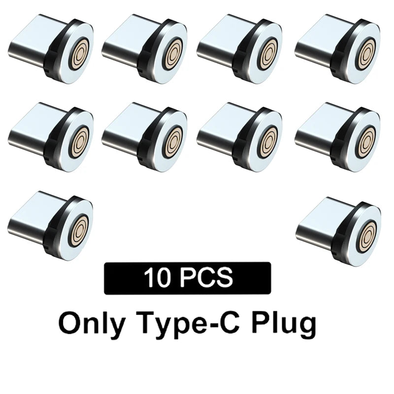 Magnetic Tips for USB-C & Micro USB Cables - 10Pcs Easy Magnet Replacement Plugs for Dust Protection - Samsung & Xiaomi Compatible