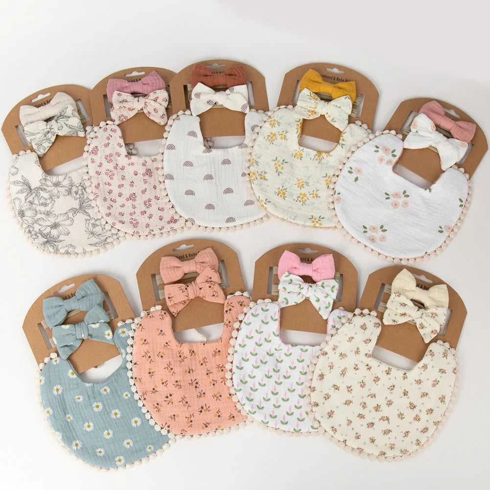 9Sets/Lot Baby Flower Bibs & Headbands Bow Nylon Hairbands Double Side Saliva Towel Feeding Burp Cloth Scarf Boys Girls Headwear The jack market .AU The jack market .AU Mum & Kids: Essential Products for Every Family $ 52 14:200003699#mix color