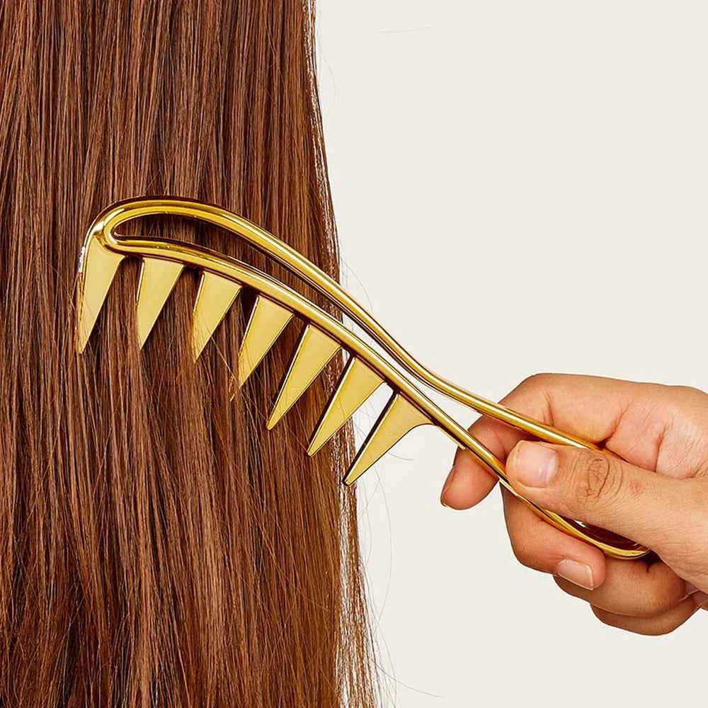 CombPro Antistatic Wide-Tooth Curl Comb - Effortless Detangling & Retro Style for All Hair Types