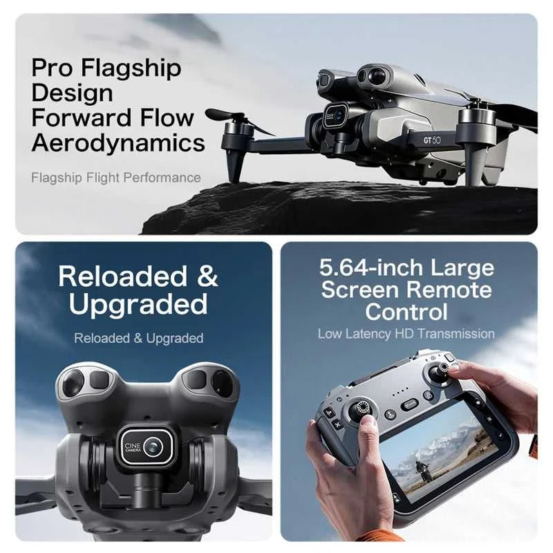 GT50 RC Drone 8K HD Aerial Photography Remote Control Aircraft Dual Camera WIFI GPS Three Sided Obstacle Avoidance Quadcopter The jack market .AU The jack market .AU Drones $ 58 14:691#Only Parking Apron