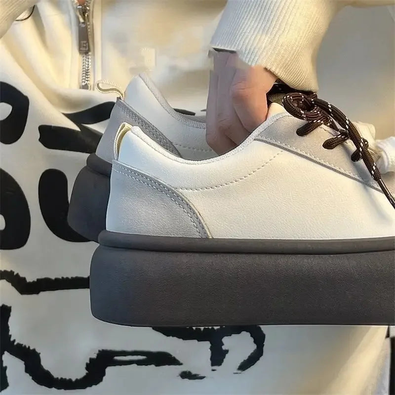 Fashion 2025 Round Toe Lace Up Women's Shoes Offers Trends Original 39 Walking Y2k New Aesthetic Cheap Ladies Footwear On Sale