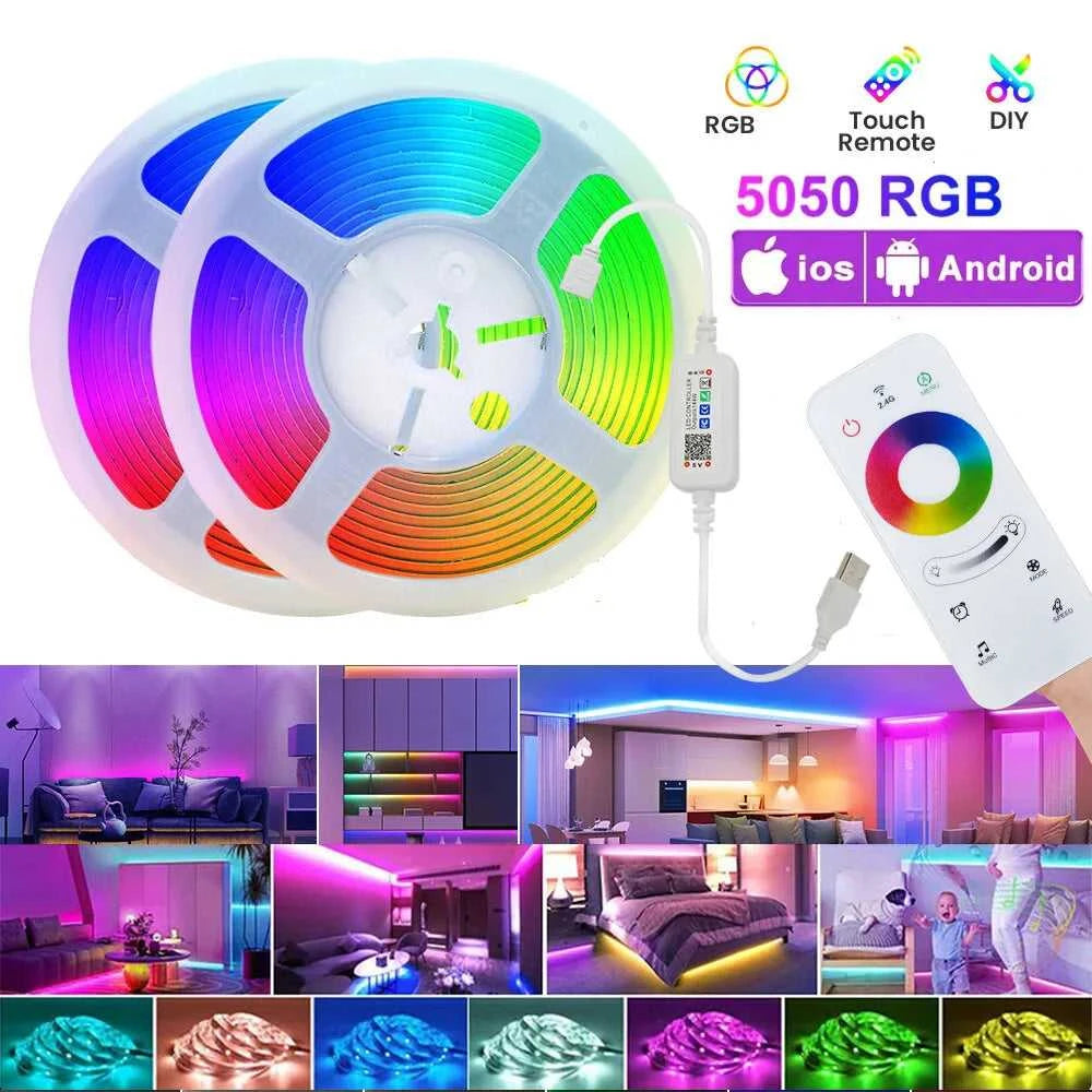 1-30M/100FT LED Strip Light USB RGB LED Ribbon Tape Bluetooth Touch Remote Control LED Strip LED TV Backlight For Bedroom Decor The jack market .AU The jack market .AU Home $ 67 136:9131285835#IR 3Key;14:29#RGB 5050;380:6287#25M