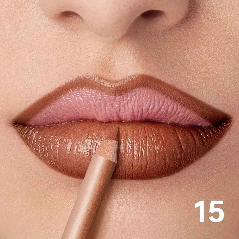 Waterproof Matte Lip Liner, Long Lasting High Pigment Lip Pencil, Smooth Precise Lip Contour for Women
