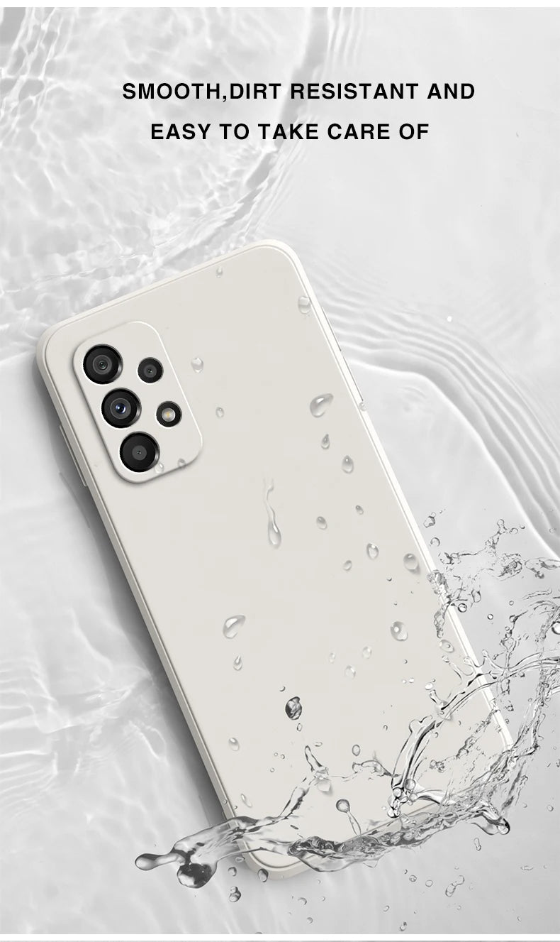 Original Silicone Case On For Samsung A13 A23 A33 A53 A73 A14 A24 A34 A54 A05 A15 A25 A35 A55 5G Cover Cases