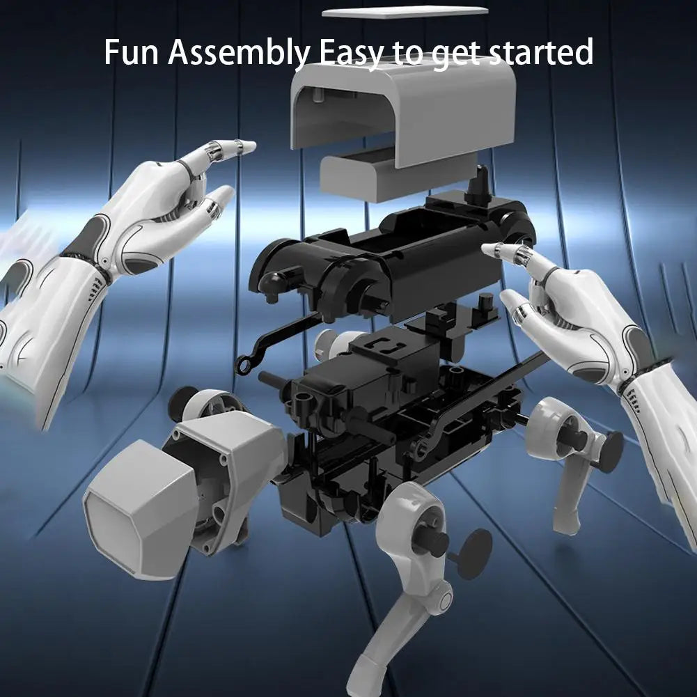 New remote-controlled mechanical dog toy children's remote-controlled assembly model toy children's toy gift