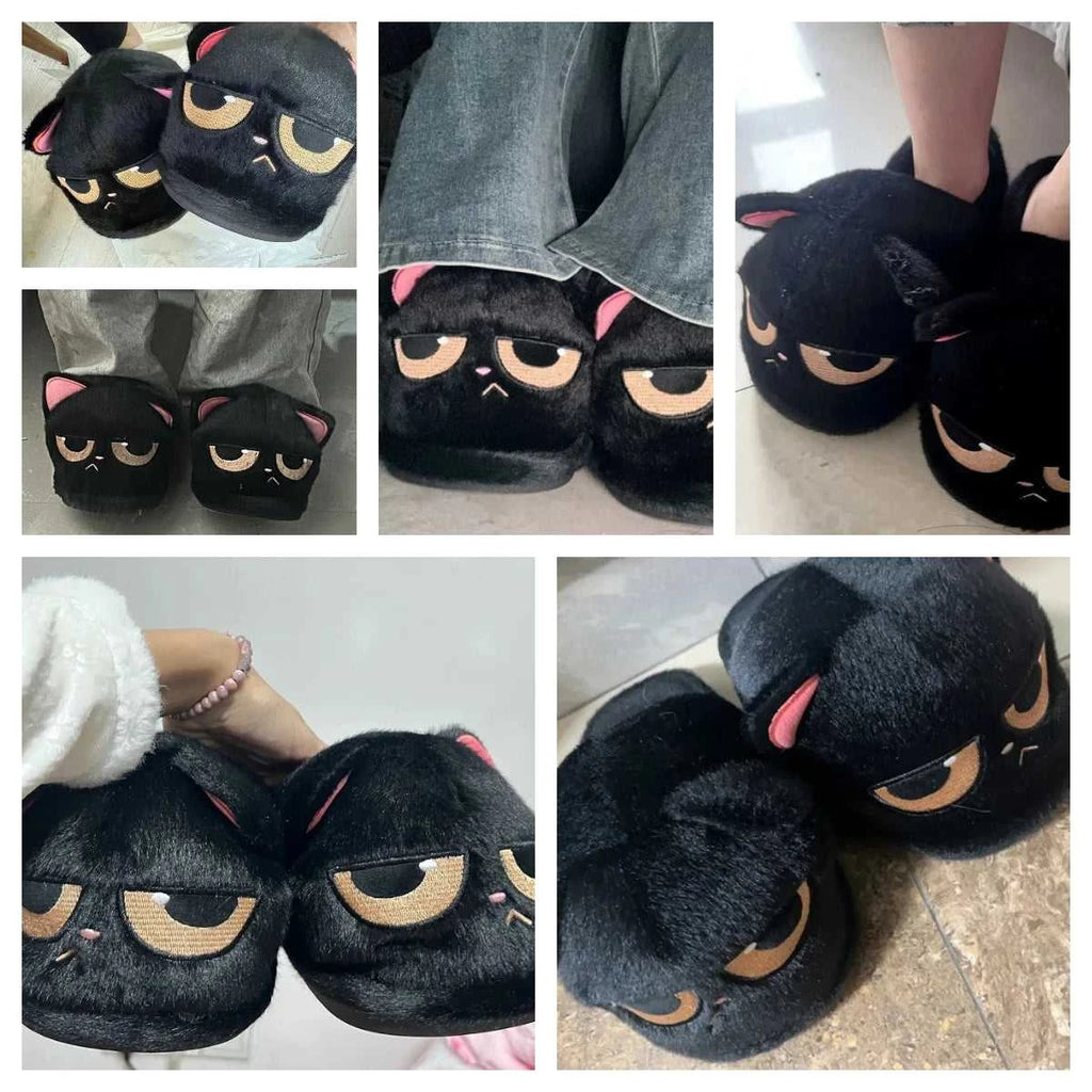 New Snuffy Cat Slippers Woman Warm Wrapped Home Shoes Women's Angry Kitty Furry Slides Winter Snug Close Back Slipper for Couple The jack market .AU The jack market .AU Step Up Your Style: Trendy Shoes for Every Occasion! $ 69 14:10#Yellow-Slides;200000124:201446564;200007763:201336100