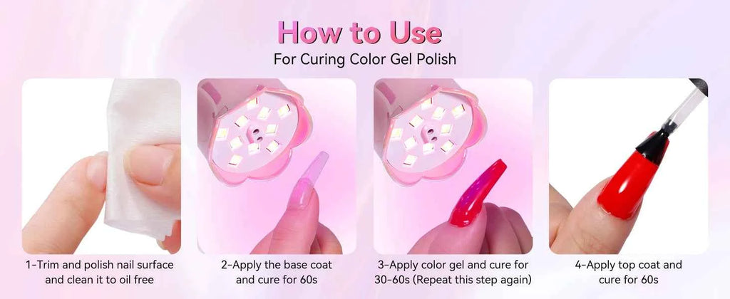 Makartt Mini UV LED Nail Lamp - Rechargeable & Fast-Curing Gooseneck Design for Perfect Gel Nails at Home