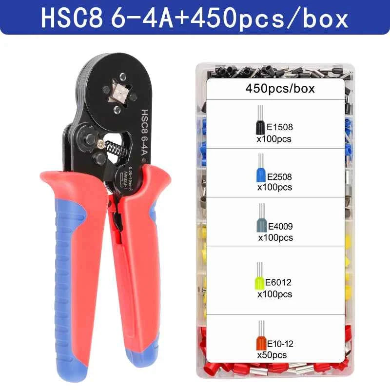 HSC8 Crimping Pliers - Versatile Wire Crimper for Ferrule Sleeves & Tubular Terminals