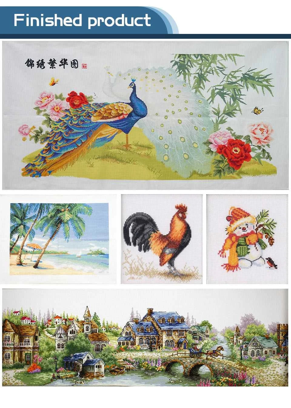 Joy Sunday Alpine Village Landscape Cross Stitch DIY Embroidery Complete Kit 16CT 14CT 11CT Handicraft Hobby Sewing Needlework The jack market .AU The jack market .AU Home $ 53 200001674:200013173#11CT White Cloth