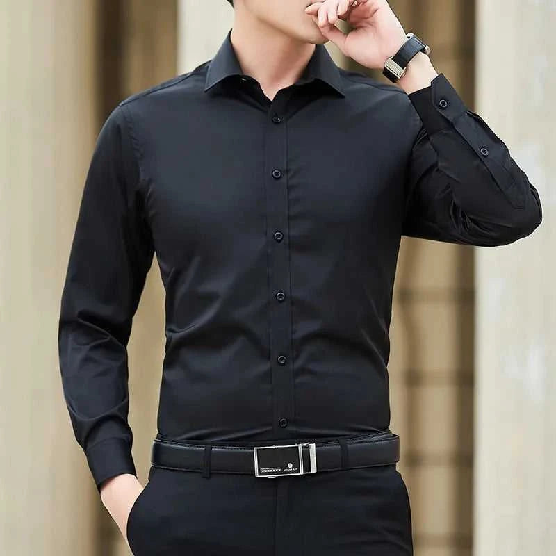 White men's Dress shirt long sleeve spring and summer thin business casual free ironing high quality slim fashion breathable The jack market .AU The jack market .AU Men Fashion $ 29 14:1254#7;5:100010487